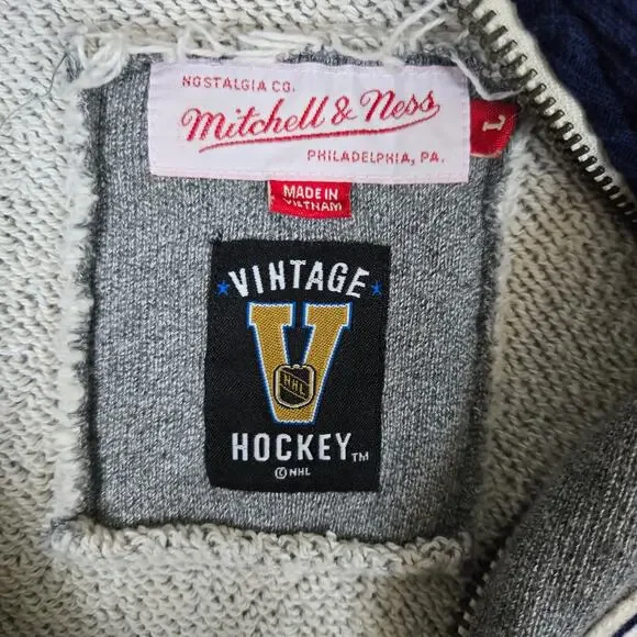 Pittsburgh Penguins Vintage Hockey Full Zip Sweatshirt Mens Large 0844 - Picture 5 of 11